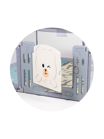 Chipolino Laufstall Amico Tür 180 x 200 in grau