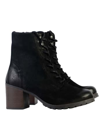 Clarks Lederstiefelette „Well Lace“ Schwarz