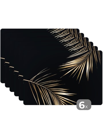 MuchoWow Platzset - Tischset (6-teilig) Gold, abwaschbar