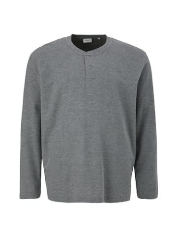 S. Oliver Knopfleisten Langarmshirt für Herren in grau