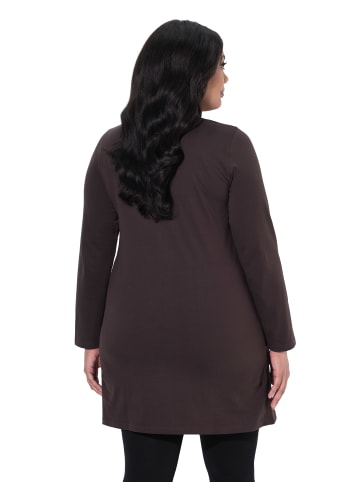 Ulla Popken Longshirt in mahagoni