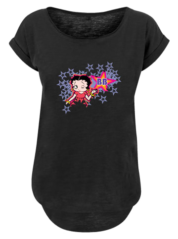 F4NT4STIC Long Cut T-Shirt Betty Boop Purple Stars And Dots in schwarz