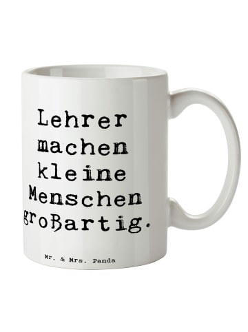 Mr. & Mrs. Panda Kaffeetasse Spruch Lehrer Großartig mit Spruch in Weiß