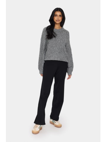 SAINT TROPEZ Strickpullover GeetaSZ Lockere Passform in Gray Quill Melange