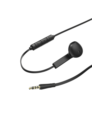 Hama Advance In-Ear Kopfhörer, kabelgebunden, Schwarz in Schwarz