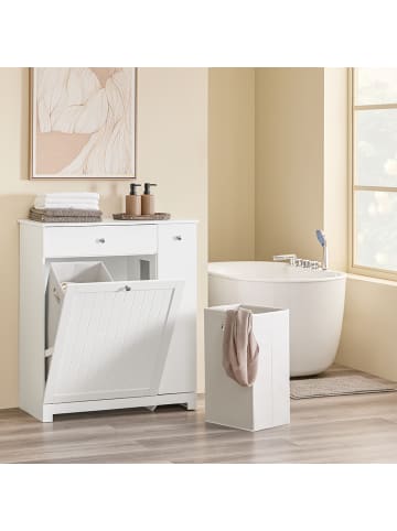 SoBuy Wäschekommode in Reinweiß - (W) 38 x (H) 90 x (L) 78 cm