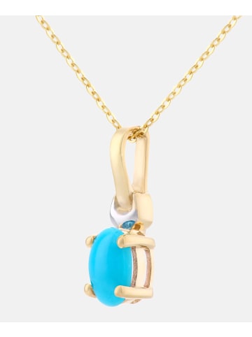 Diamant L'éternel Halskette mit Anhänger aus 375 Gelbgold