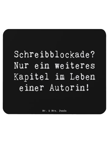 Mr. & Mrs. Panda Mousepad Spruch Autorin Kapitel mit Spruch in Schwarz