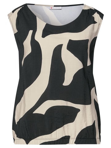 Street One Strukturmix Top mit Print in Grau
