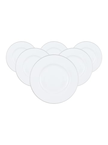 Villeroy & Boch 6er Set Frühstücksteller Anmut Platinum No.1 ø 22,5 cm weiß in weiß