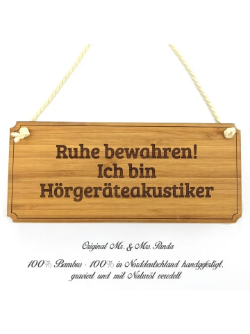 Mr. & Mrs. Panda Türschild Hörgeräteakustiker mit Spruch in Keine Angabe