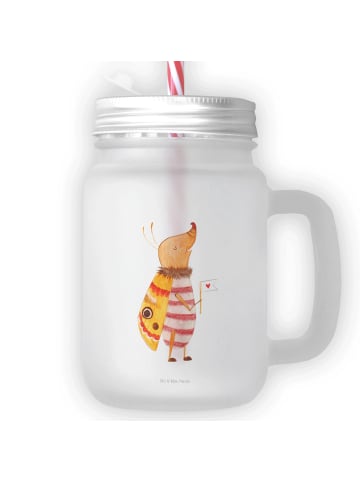 Mr. & Mrs. Panda Glas Nachtfalter Fähnchen ohne Spruch in Transparent