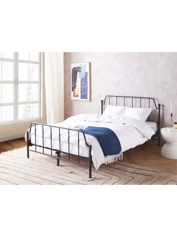 Beliani Doppelbett MAURESSAC in Schwarz - (W) 145 x (H) 94 x (L) 206 cm