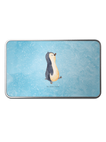 Mr. & Mrs. Panda Aufbewahrungsdose Pinguin mHerzieren ohne Spruch in Eisblau