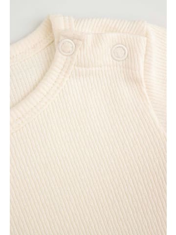 Coccodrillo Geripptes Langarm-Body in ecru