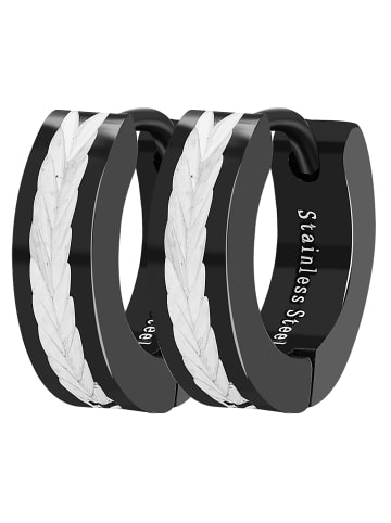 Adeliás Unisex Ohrringe – Creole aus Edelstahl in schwarz
