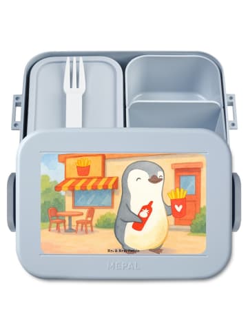 Mr. & Mrs. Panda MEPAL Bentobox Pinguin Pommes Design ohne Spruch in Blau Pastell