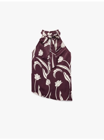 KOTON BLUSE SS in Bordo Gemustert