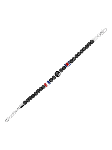 Adeliás Unisex Armband – Kugelarmband aus Edelstahl 18,5 cm in weiß