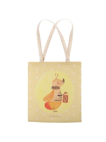 Mr. & Mrs. Panda Tote Bag Glühwürmchen ohne Spruch in Gelb Pastell