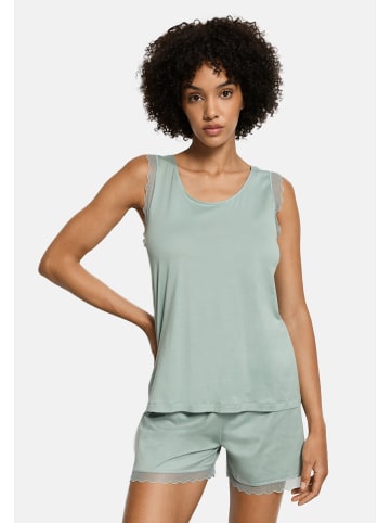 Hanro Schlafanzug Inaya in Dark seafoam