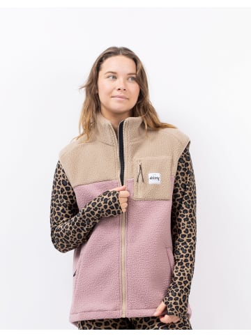 eivy Weste Lumberjackie Sherpa Vest in Sand Faded Woodrose
