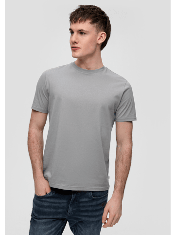 QS T-Shirt kurzarm in Grau