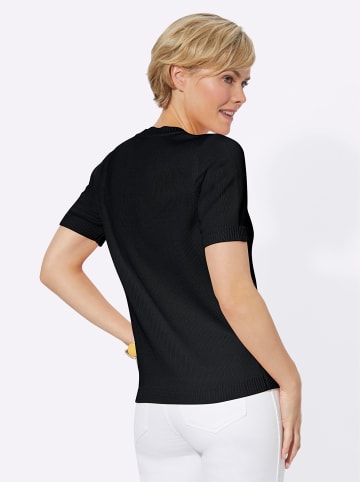 WITT WEIDEN Kurzarmpullover in schwarz