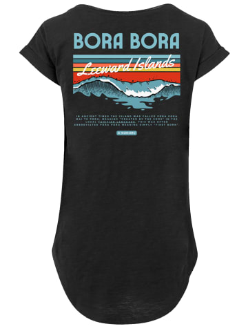 F4NT4STIC Long Cut T Shirt Bora Bora Leewards Island in schwarz