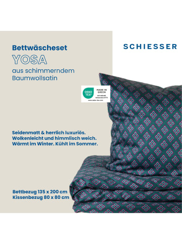 Schiesser Satin Bettwäscheset Yosa in Lila und Malve