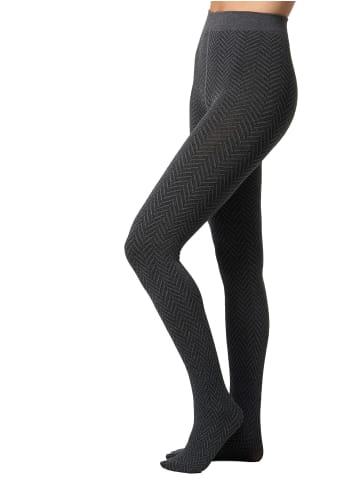Nur Die  Feinstrumpfhose Wohlig-Warm 100 DEN in grau gemustert