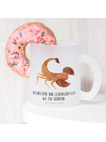 Mr. & Mrs. Panda Kaffeetasse Sternzeichen Skorpion mit Spruch in Transparent