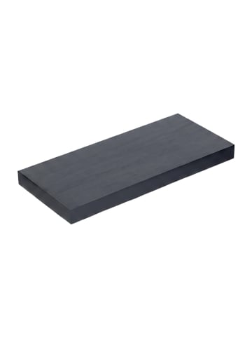 relaxdays Wandregal in Schwarz - (B)50 x (H)4 x (T)23 cm