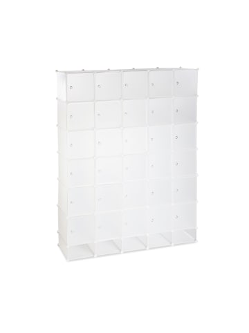 relaxdays Kleiderschrank Stecksystem in Weiß - (B)180 x (H)234 x (T)46,5 cm
