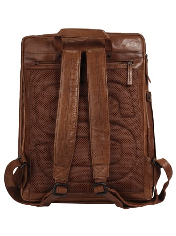 SPIKES & SPARROW Rucksack echt Leder in cognac