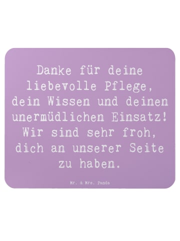 Mr. & Mrs. Panda Mouse Pad Spruch Dankbare Pflegekraft mit Spruch in Lavendeltraum
