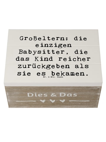 Mr. & Mrs. Panda Erinnerungsbox Spruch Großeltern Babysitter mit... in Weiß