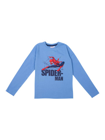 Spiderman Marvel Spider-Man Schlafanzug  Langarm in blau/schwarz