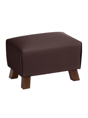 58 aufm Kessel POLSTERHOCKER Kaylah Echtleder burgund