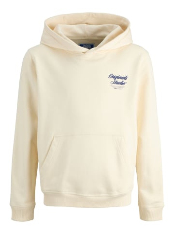 JACK & JONES Junior Hoodie JORNORREBRO TYPO BACK SWEAT HOOD JNR in antique white