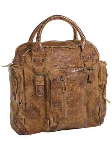 Landleder Shopper JAGOS in cognac