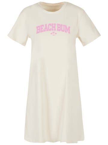 F4NT4STIC T-Shirt Kleid Beach Bum Summer Varsity Retro in Whitesand