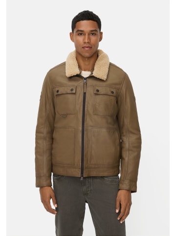 Camel Active Leder Fieldjacke mit Brusttaschen in Sepiabraun