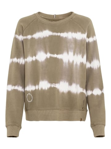 Camel Active Sweatshirt mit Tie-Dye Effekt in Khaki