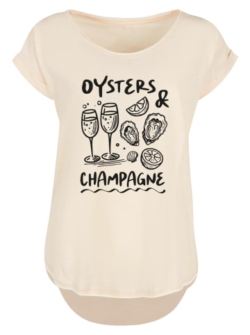 F4NT4STIC Long Cut T-Shirt Oysters And Champagne Summer in Whitesand