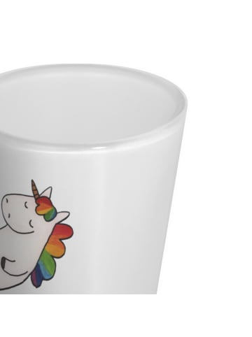Mr. & Mrs. Panda Schnapsglas Einhorn Blümchentail ohne Spruch in Transparent