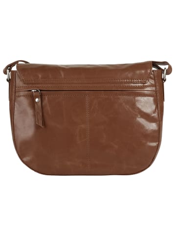 Bruno Banani Umhängetasche Mandala echt Leder in cognac