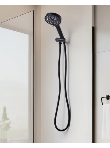 Beliani Wannenarmaturen MAPIRI in Schwarz - (W) 12 x (H) 25 x (L) 6 cm
