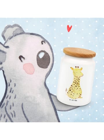 Mr. & Mrs. Panda Vorratsbehälter Giraffe Zufrieden ohne Spruch in Weiß