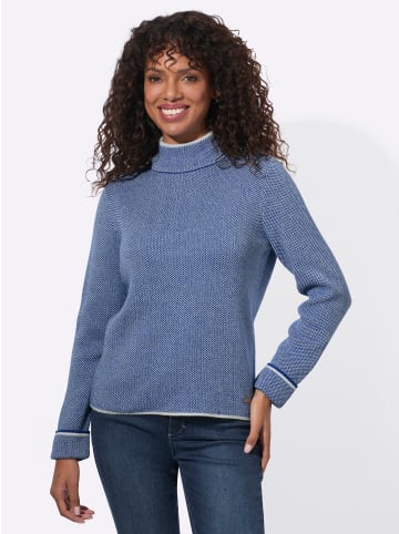 WITT WEIDEN Pullover in royalblau-ecru-meliert